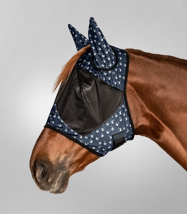 Maska na owady dla konia Waldhausen Lucky w kolorze night blue
