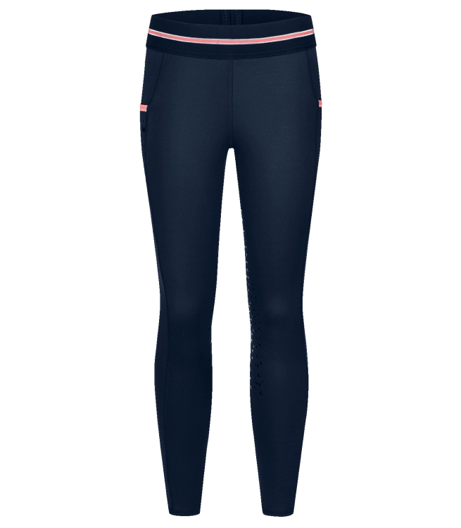 Legginsy jeździeckie dla dziecka ELT Lucky Leni w kolorze night blue widoczne z przodu