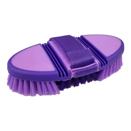 Elastyczna szczotka dla konia York Axel Flexi w kolorze fioletowym