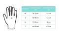 Rękawiczki jeździeckie York Electra - tabela rozmiarów