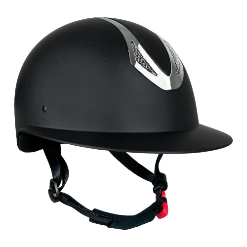 Kask do jazdy konnej ze srebrnym panelem York Amethyst Shiny Silver