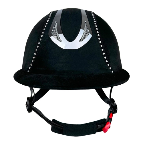 Kask jeździecki z kryształkami York Amethyst Velvet