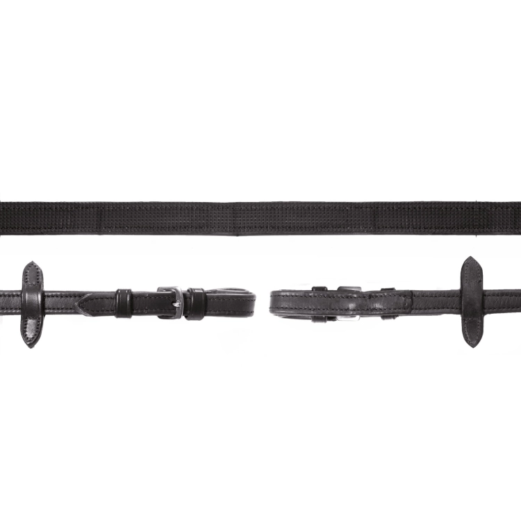 Wodze skórzane antypoślizgowe Schockemöhle Durasoft Grip w kolorze czarnym