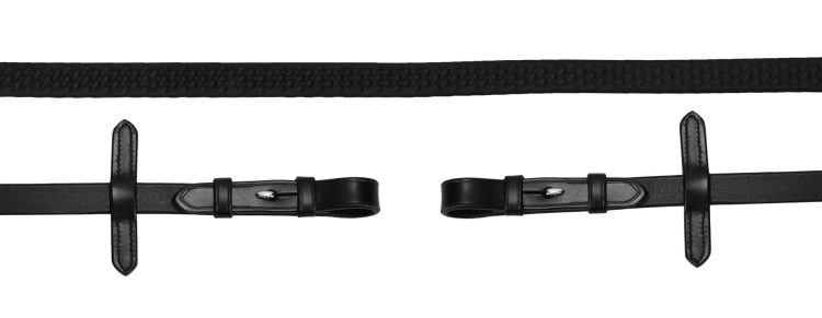 Wodze zapinane na haczyki Schockemöhle Soft Rubber Dots w kolorze czarnym