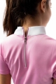 Bluzka konkursowa jeździecka dla dziewczynki w kolorze różowym z zamkiem z tyłu Horze Kaya