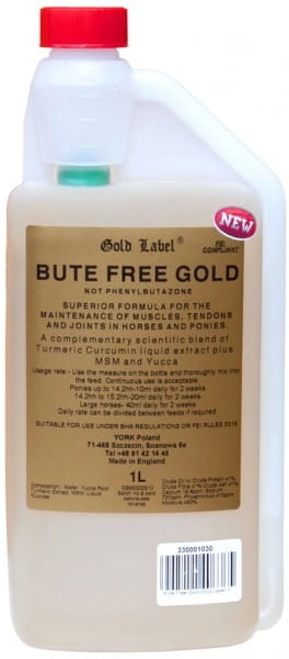 Suplement na stawy dla koni Gold Label Bute Free 1000ml