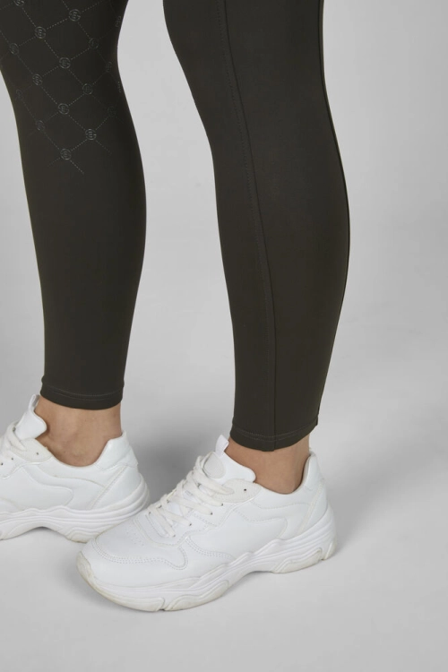 Legginsy jeździeckie Eskadron Flex w kolorze deep green