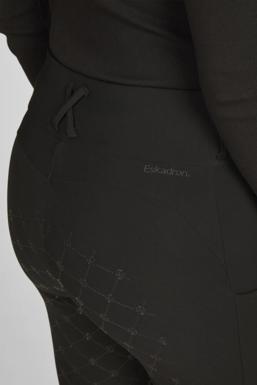 Legginsy jeździeckie z pełnym lejem Eskadron Dynamic Cosy w kolorze czarnym
