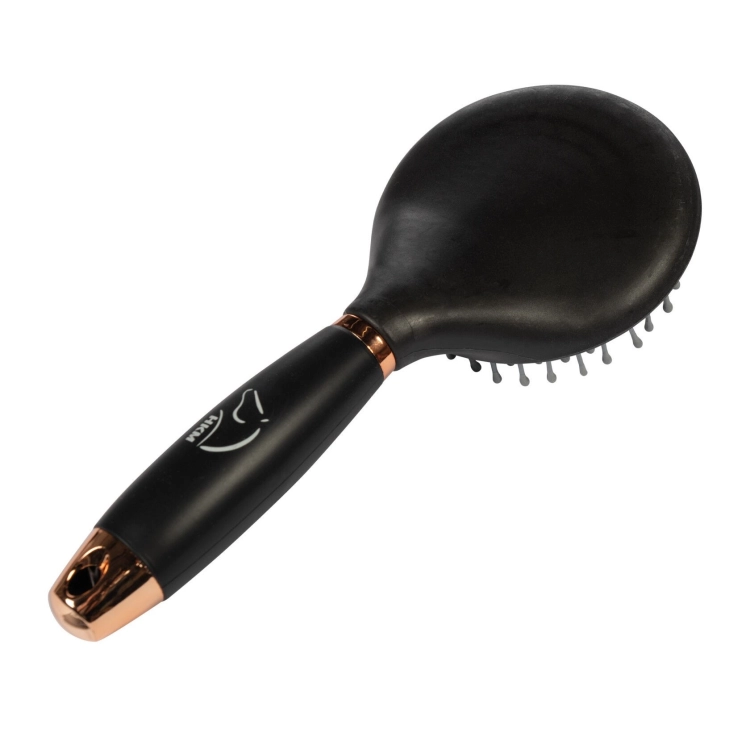 Szczotka do grzywy z żelową rączką HKM Gel w kolorze black/rosegold