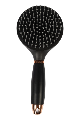 Szczotka do grzywy i ogona HKM Gel w kolorze black/rosegold