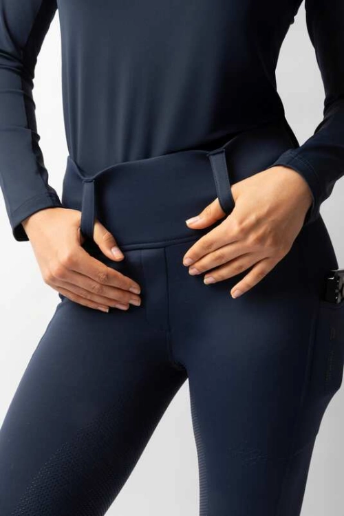 Legginsy jeździeckie ze szlufkami Horze Anya w kolorze blueberry