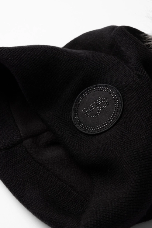 Czapka zimowa z odpinanym pomponem B Vertigo Sydney w kolorze black