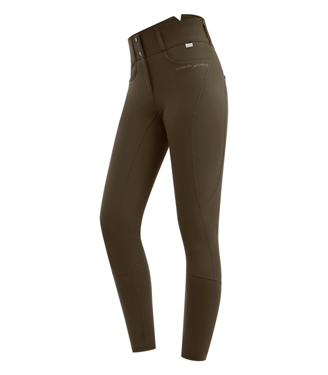 Bryczesy damskie ELT Mathilda Glam w kolore green brown widoczne z przodu