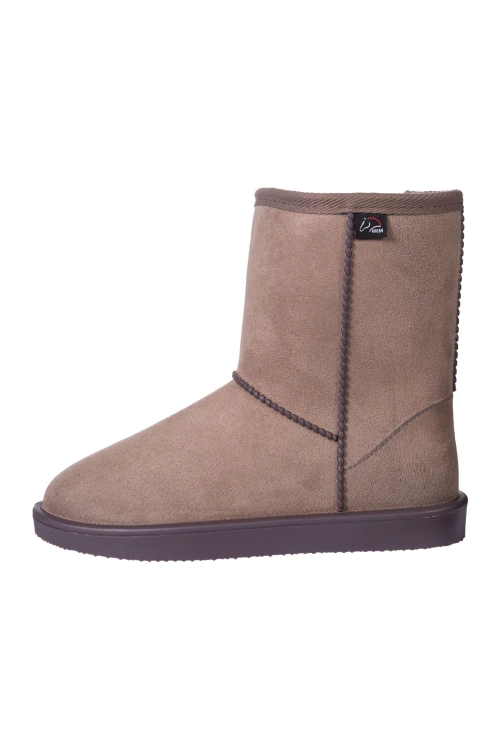 Buty do stajni HKM Davos w kolorze beżowym widoczne z boku