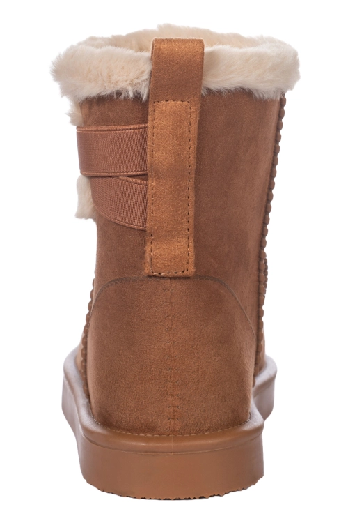 Buty do stajni z futerkiem HKM Davos Legolin w kolorze jasnobrązowym
