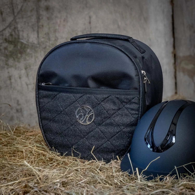 Torba na kask jeździecki z kieszonką Harry's Horse Cavalli w kolorze czarnym