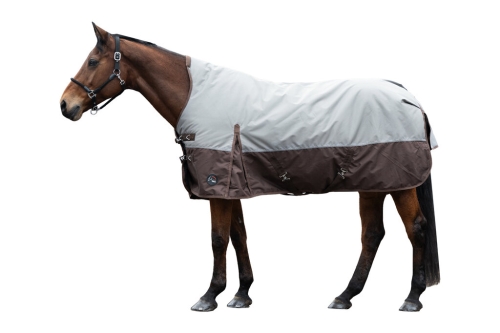 Derka padokowa z polarem HKM Highneck Norwich 600D w kolorze beige na koniu