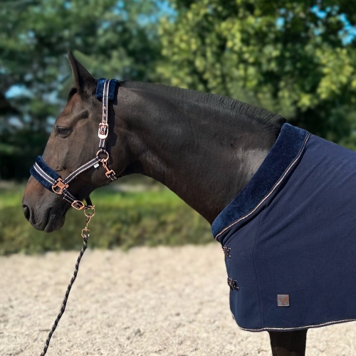 Elegancka derka polarowa York Gold Star w kolorze granatowym