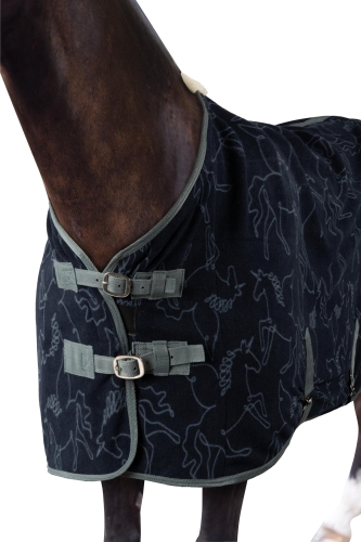 Derka polarowa z podwójnym zapięciem Horze Pegasus w kolorze blueberry