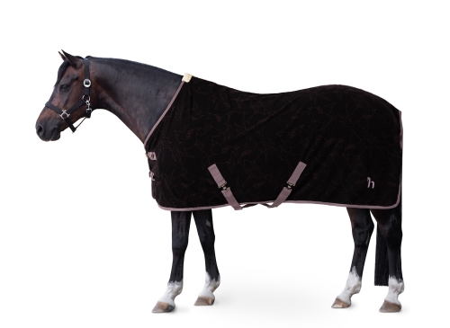 Derka polarowa Horze Pegasus w kolorze flint na koniu