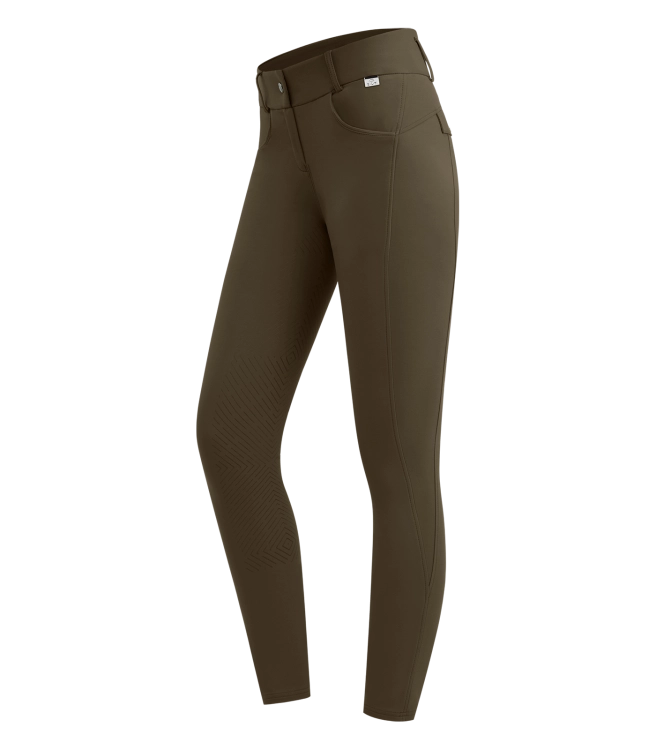 Bryczesy z kryształkami ELT Comfort Glam w kolorze brązowym widoczne z przodu