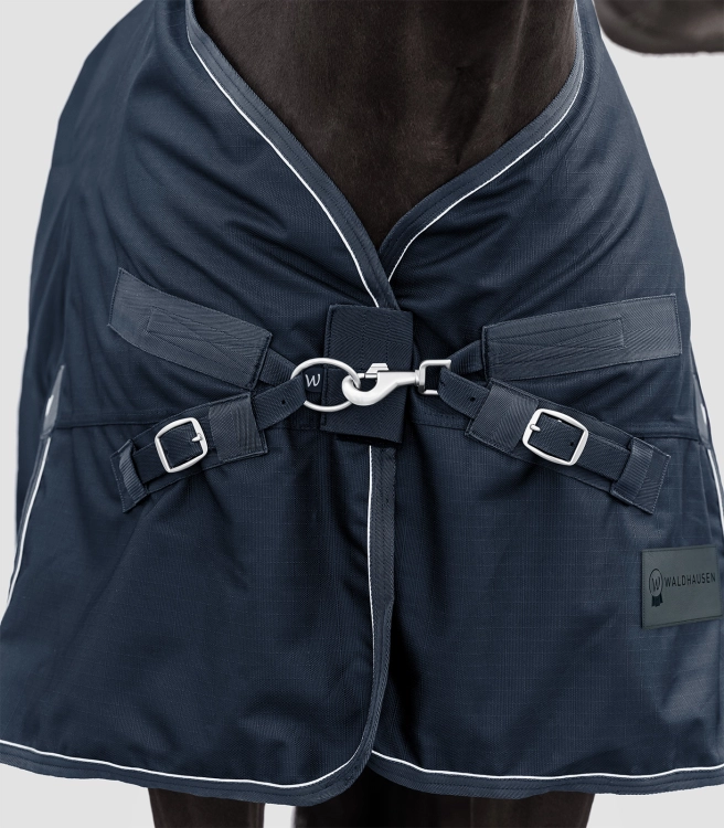 Derka padokowa 1200D/50g z zapięciem z przodu Waldhausen Scandic w kolorze granatowym