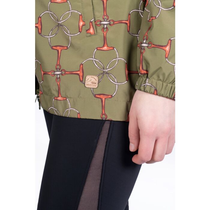 Kurtka jeździecka przeciwdeszczowa HKM Edinburgh w kolorze olive green