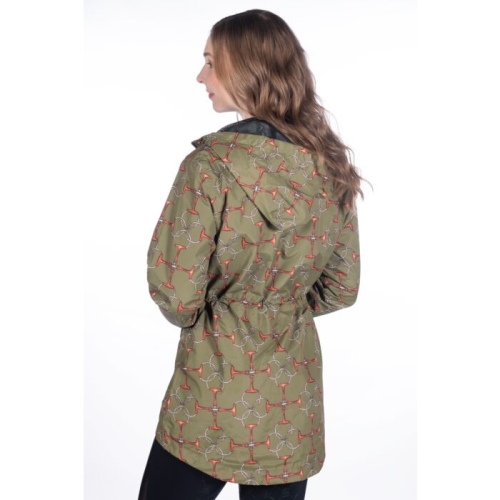 Lekka kurtka jeździecka przeciwdeszczowa HKM Edinburgh w kolorze olive green