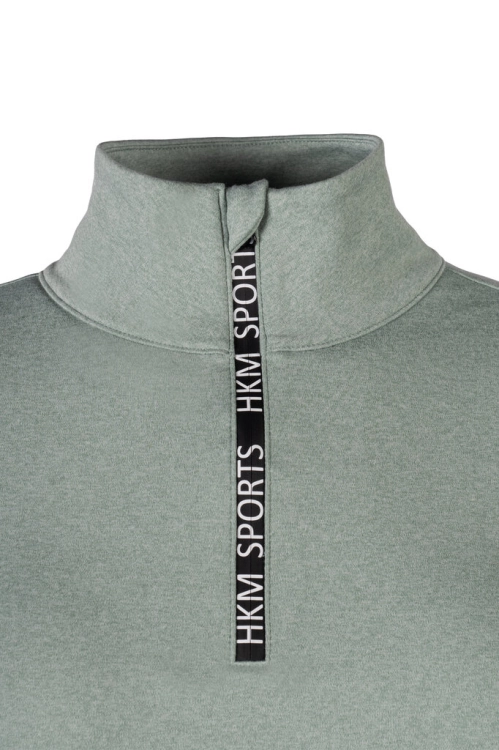 Koszulka jeździecka zimowa ze stójką HKM Supersoft II w kolorze deep blue