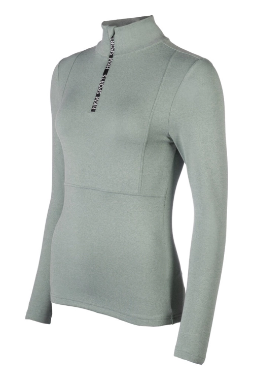 Koszulka jeździecka z długim rękawem HKM Supersoft II w kolorze deep blue