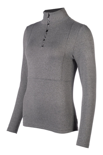 Bluzka jeździecka zimowa damska HKM Supersoft II w kolorze grey mottled