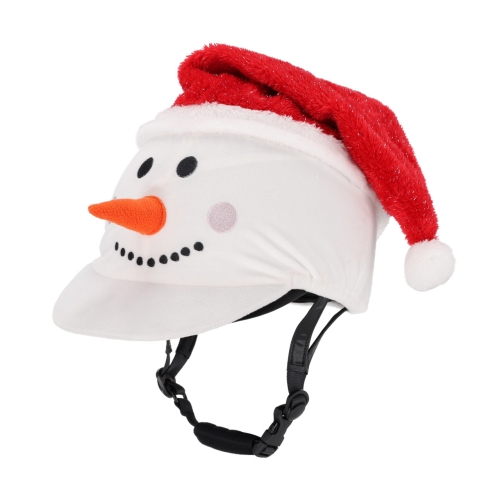 Świąteczna czapka na kask jeździecki QHP Christmas Snowman