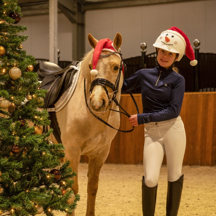 Akcesoria świąteczne dla konia i jeźdźca QHP Christmas