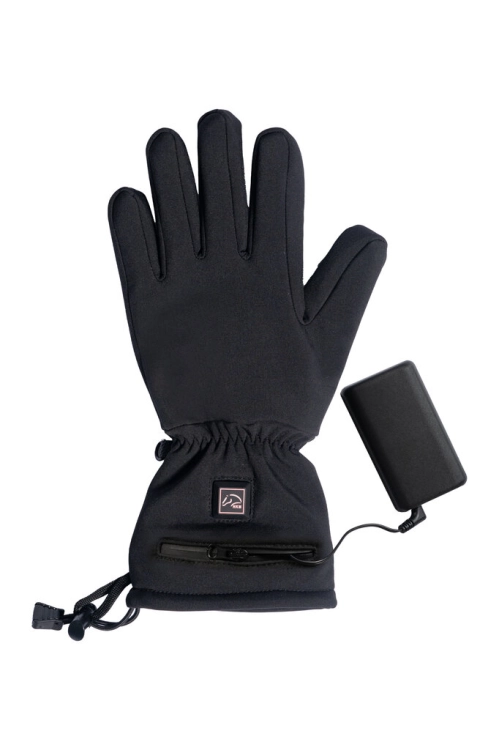 Rękawiczki jeździeckie ogrzewane HKM Keep Warm w kolorze czarnym