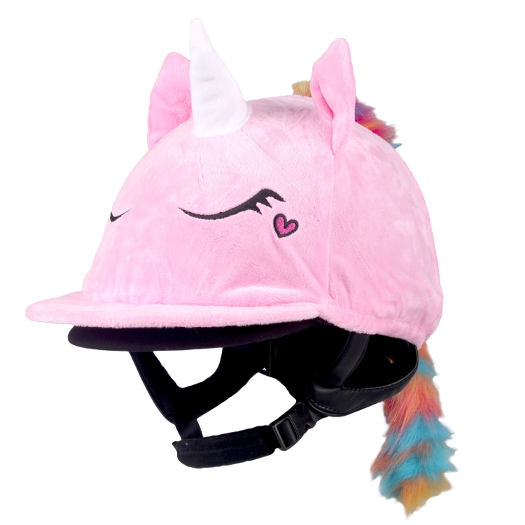 Czapka na kask QHP Unicorn w kolorze różowym