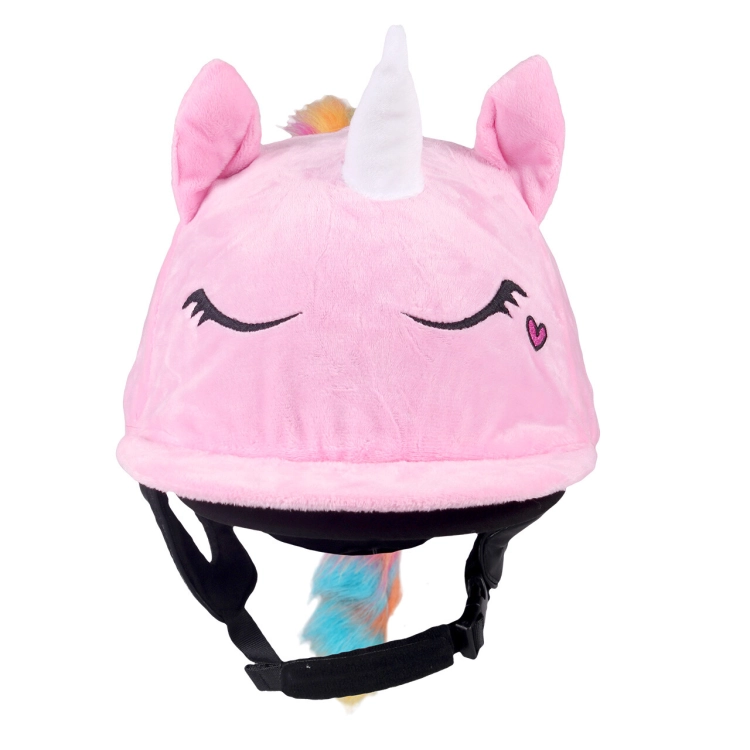 Ozdoba na kask QHP Unicorn w kolorze różowym