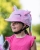 Polarowa czapka na kask QHP Unicorn w kolorze różowym