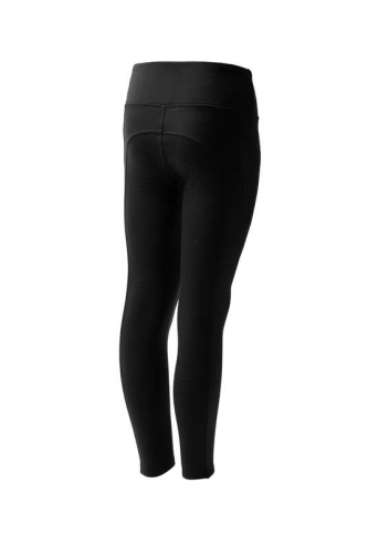 Legginsy jeździeckie zimowe dla dzieci Horze Junior Greta w kolorze czarnym