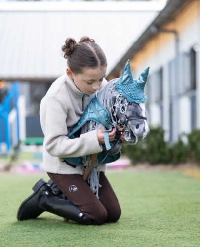 Nauszniki i derka dla Hobby Horse HKM Premium w kolorze turkusowym