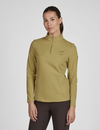 Bluzka jeździecka zimowa Eskadron Half-Zip w kolorze cardamom