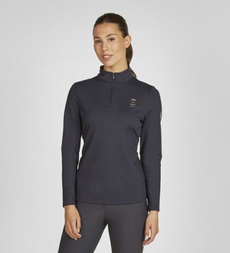 Bluzka jeździecka zimowa Eskadron Half-Zip w kolorze navy