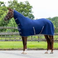 QHP derka polarowa  Z KAPTUREM blue