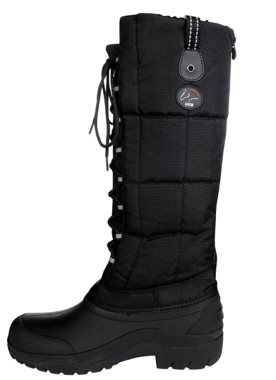Buty jeździeckie zimowe HKM Husky w kolorze czarnym