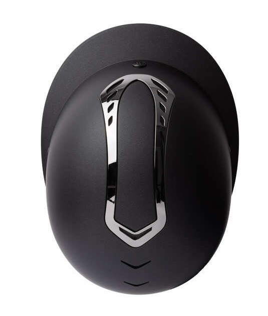 Kask jeździecki Horze Cadence w kolorze czarnym widoczny z góry
