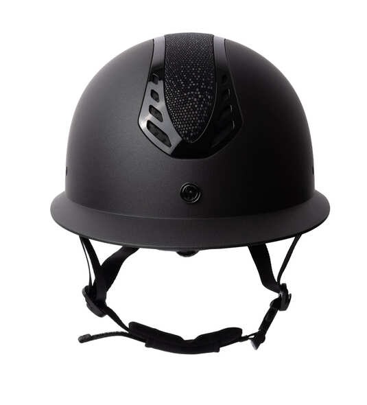Kask jeździecki Horze Cadence w kolorze czarnym z imitacją wężowej skóry