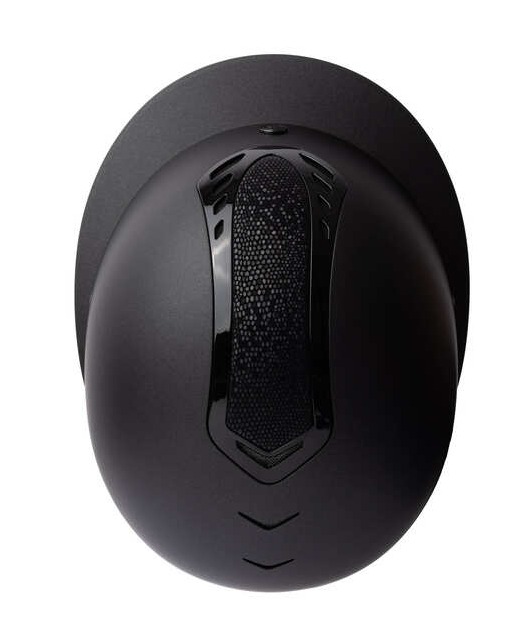 Kask jeździecki Horze Cadence w kolorze czarnym widoczny z góry