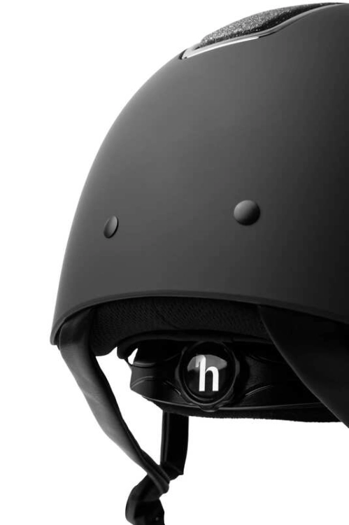 Kask jeździecki regulowany Horze Aurora w kolorze czarno - szarym