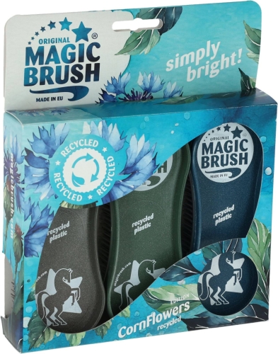 Zestaw szczotek dla konia Magic Brush Cornflowers