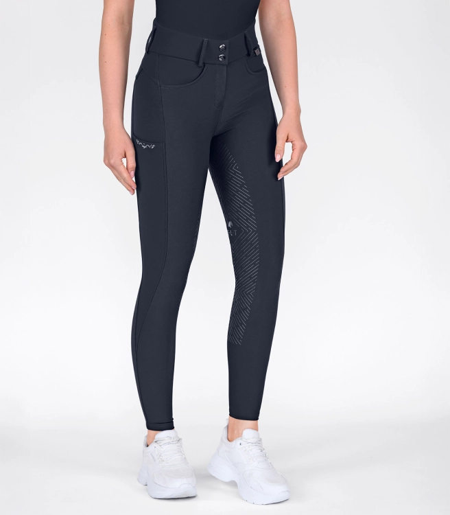 Bryczesy z kryształkami ELT Comfort Glam w kolorze granatowym widoczne z przodu