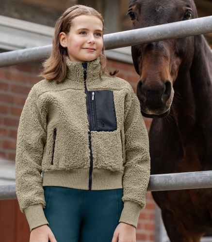 Bluza jeździecka dla dziecka ELT Junior Alba w kolorze beżowym